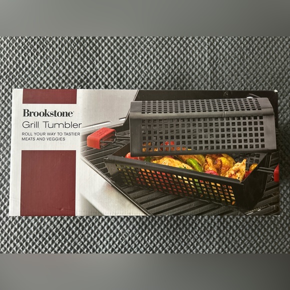 Brookstone Non-Stick Grill Tumbler for Even Grilling - Picture 2 of 9